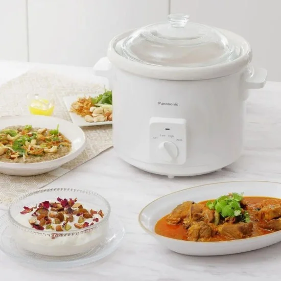 Panasonic Slow Cooker/5L/3 Heat Settings - White